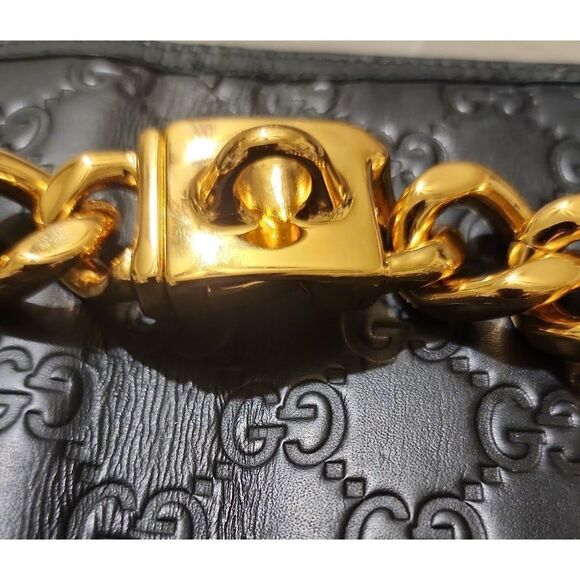 Gold Chain Dog Collar, 23" Chain for Large Dogs - Picture 3 of 6